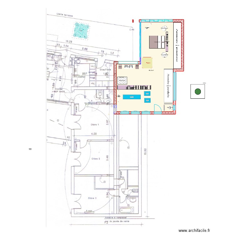 Essai05. Plan de 1 pièce et 69 m2