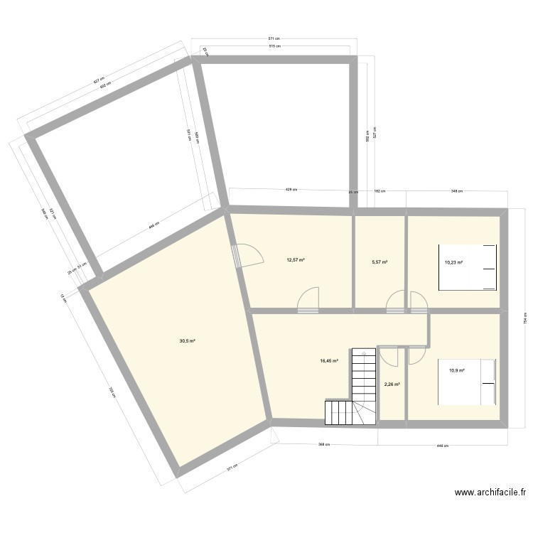 LA LANDE DU TEMPLE EXTENSION 4. Plan de 7 pièces et 88 m2