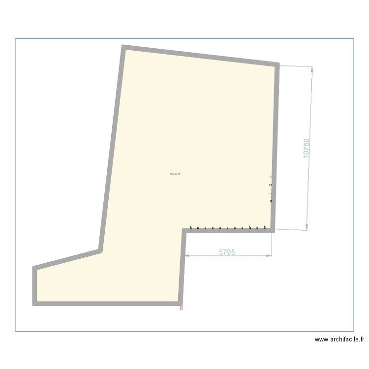 Parking des petites écuries niveau . Plan de 1 pièce et 153 m2