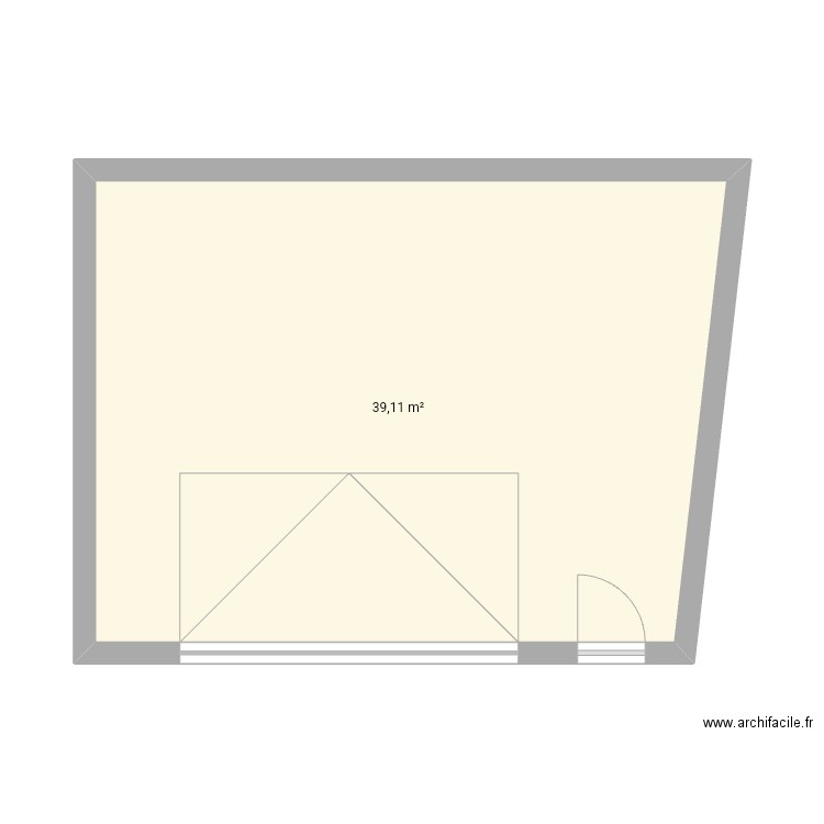 GARAGE .. Plan de 1 pièce et 39 m2