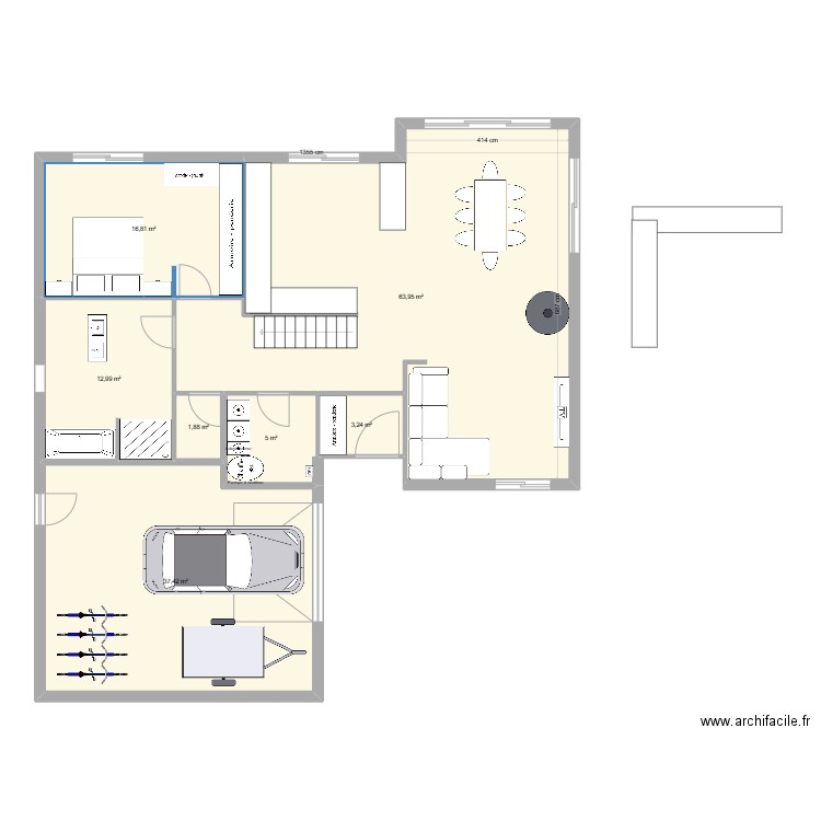 Plan 3.5. Plan de 19 pièces et 273 m2