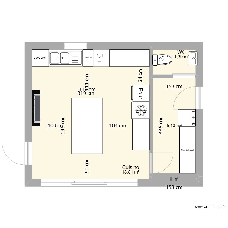 Ordobase 2. Plan de 4 pièces et 25 m2