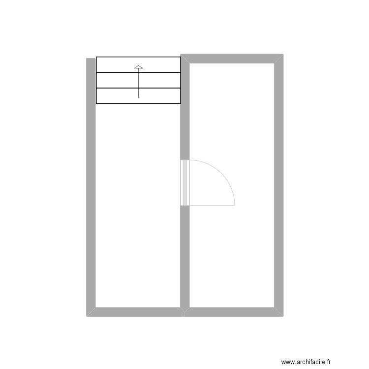 DEPOT RDC INFERIEUR. Plan de 1 pièce et 6 m2