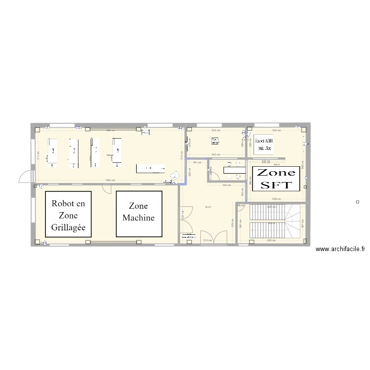 Implantation6. Plan de 7 pièces et 255 m2