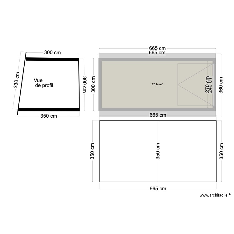 ABRI Jardin. Plan de 1 pièce et 17 m2