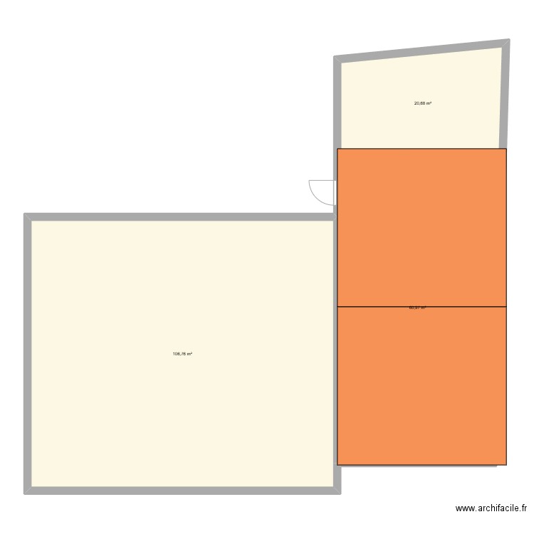 garage. Plan de 3 pièces et 188 m2