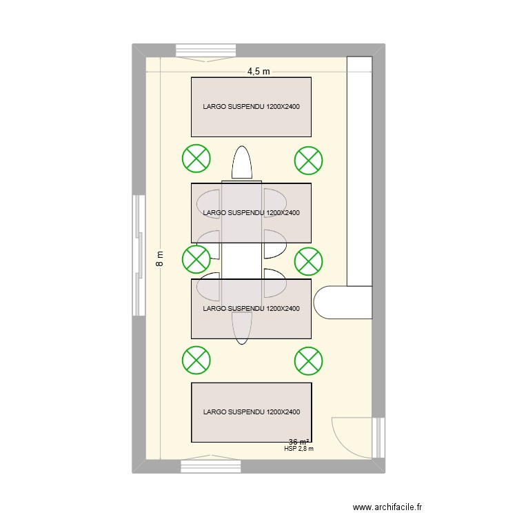 SALLE A MANGER - FOYER VIE LES MARTINEAUX. Plan de 1 pièce et 36 m2