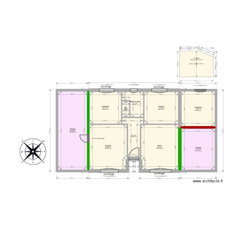  ML25001480  PLANTEY. Plan de 10 pièces et 115 m2