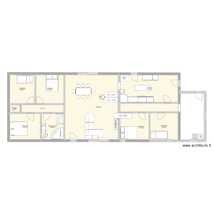 maison. Plan de 10 pièces et 138 m2