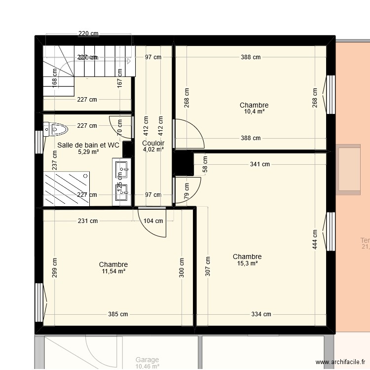 BONO. Plan de 19 pièces et 290 m2