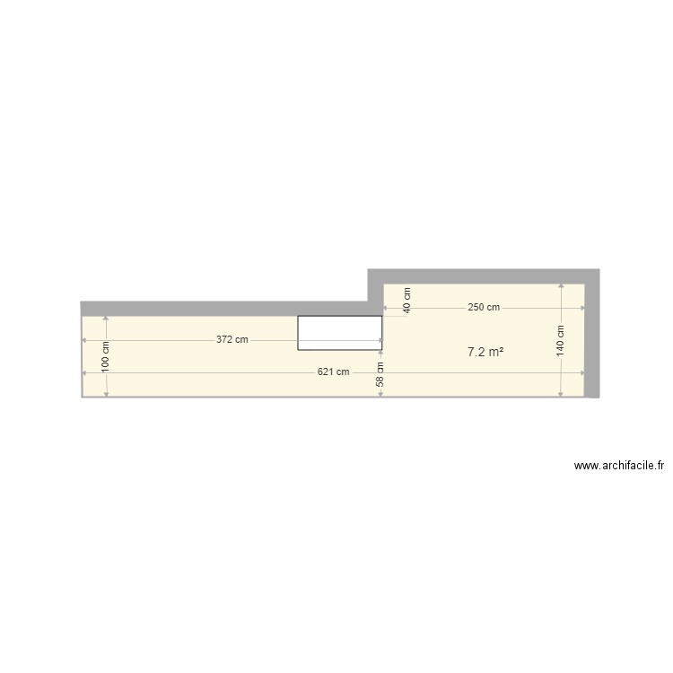 TERRASSA Ind.0. Plan de 1 pièce et 7 m2