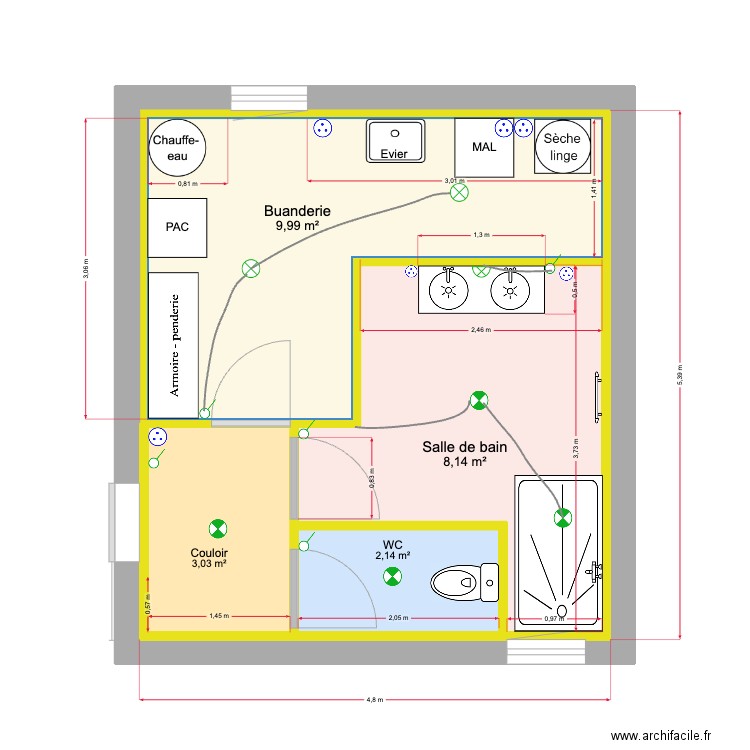 BELLAVIA 2. Plan de 5 pièces et 49 m2