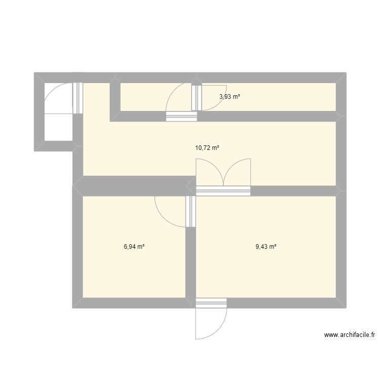 laboratoire. Plan de 4 pièces et 31 m2