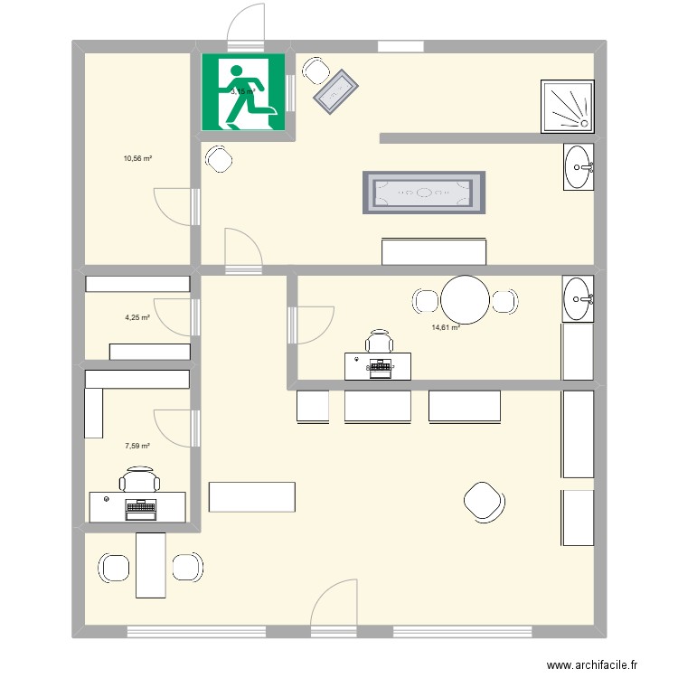 Marine Harzo. Plan de 6 pièces et 127 m2