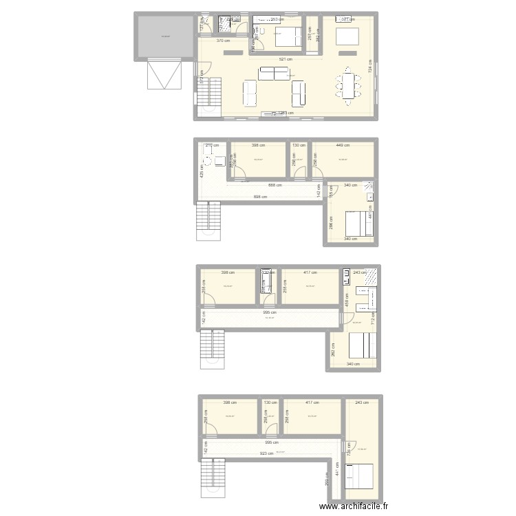 maison. Plan de 21 pièces et 274 m2