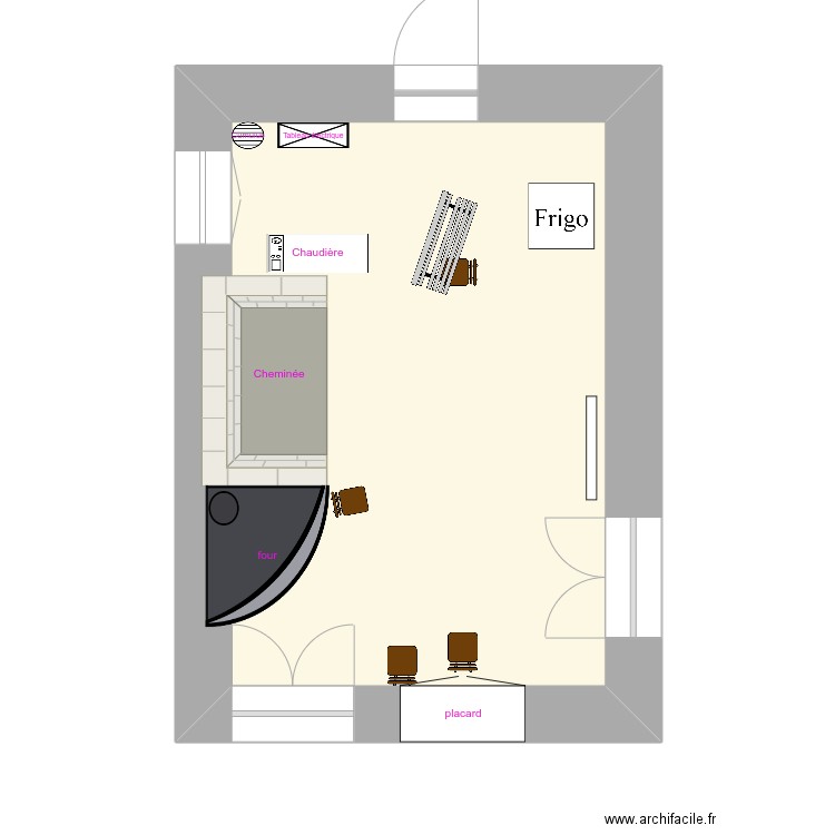 Ossun. Plan de 1 pièce et 24 m2