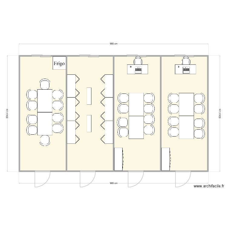 EIFFAGE CHANTIER ST PRIEST. Plan de 4 pièces et 57 m2