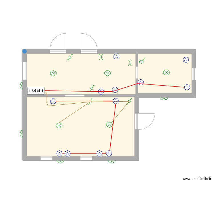 plan2. Plan de 3 pièces et 33 m2