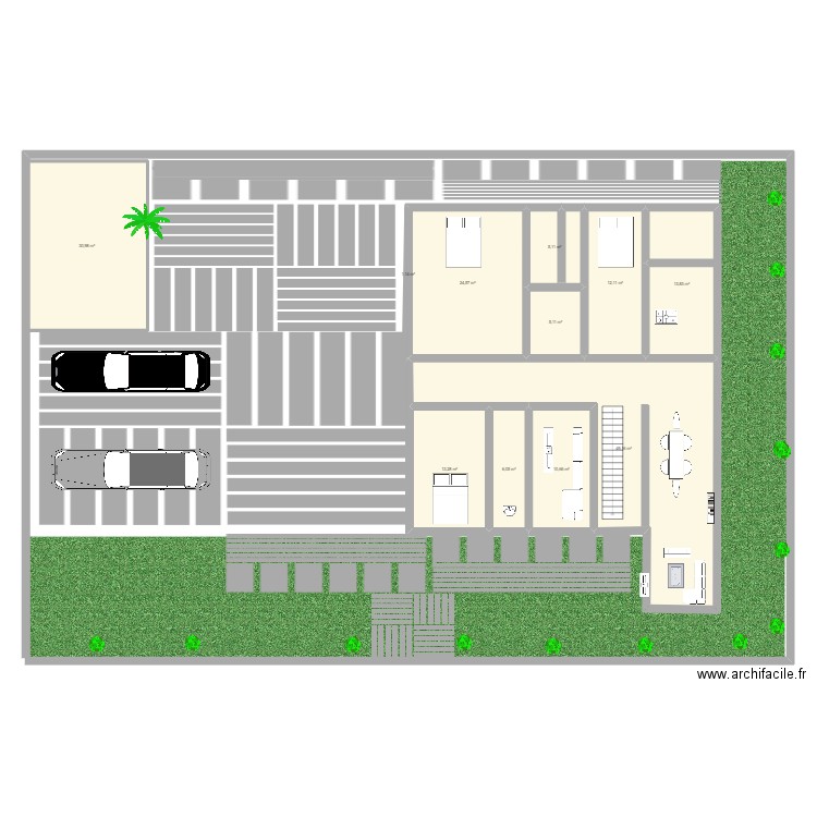 NDIOROKH. Plan de 11 pièces et 172 m2