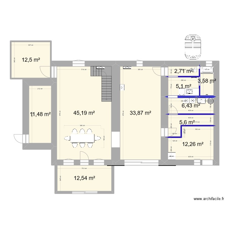 Plan maison 2. Plan de 21 pièces et 391 m2