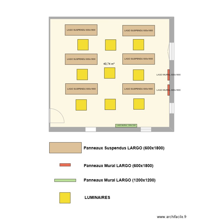 SALLE VISIO - MAIRIE CHATEAUNEUF EN THYMERAIS. Plan de 1 pièce et 41 m2