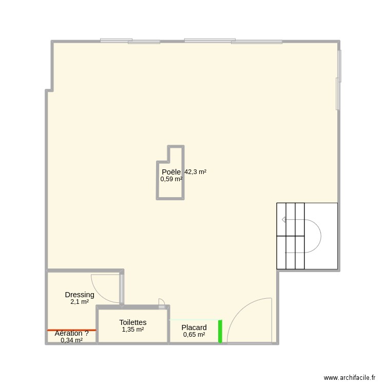 Appartement Gap. Plan de 6 pièces et 48 m2