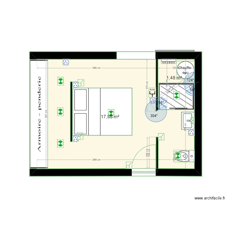 Caillard. Plan de 2 pièces et 19 m2