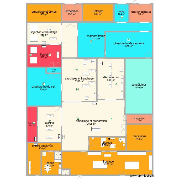 nb2025g. Plan de 30 pièces et 1447 m2