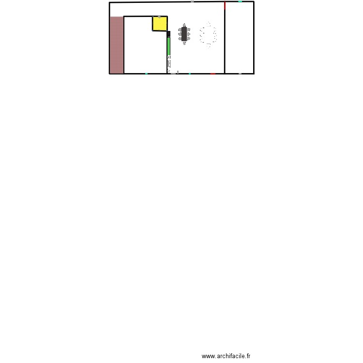 Ma maison. Plan de 1 pièce et 97 m2