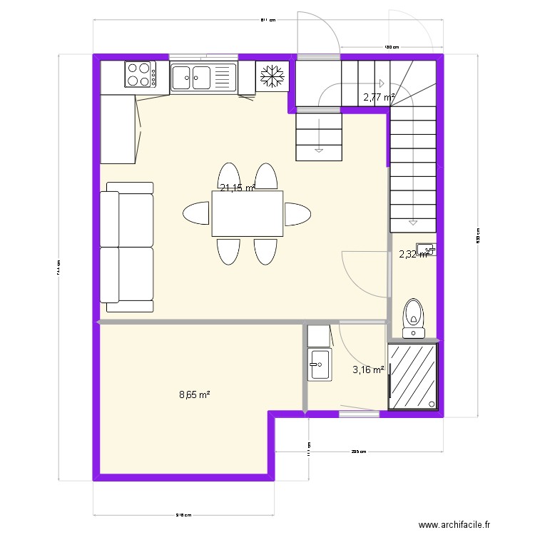 NHA ME  2. Plan de 18 pièces et 232 m2