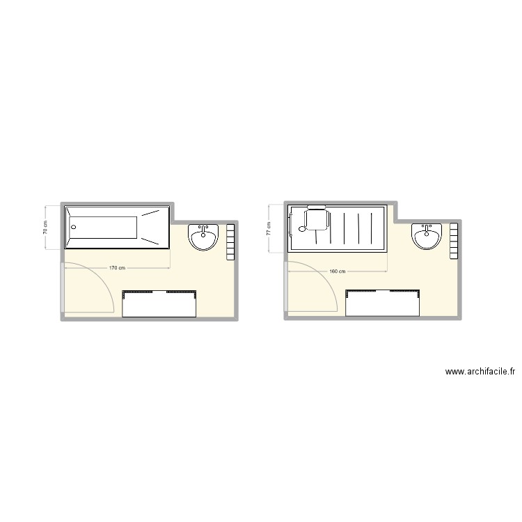 VàD - Ri. Plan de 2 pièces et 9 m2