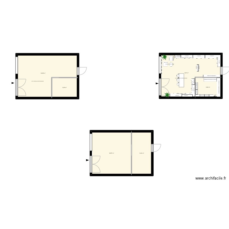 PLAN PARFUMERIE L'IDEEAL. Plan de 6 pièces et 130 m2