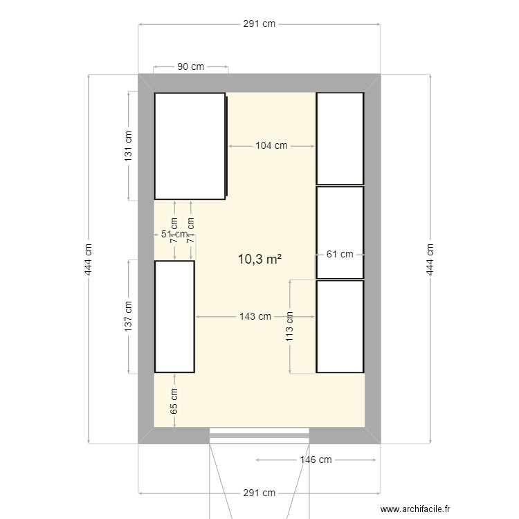 Garage2. Plan de 1 pièce et 10 m2