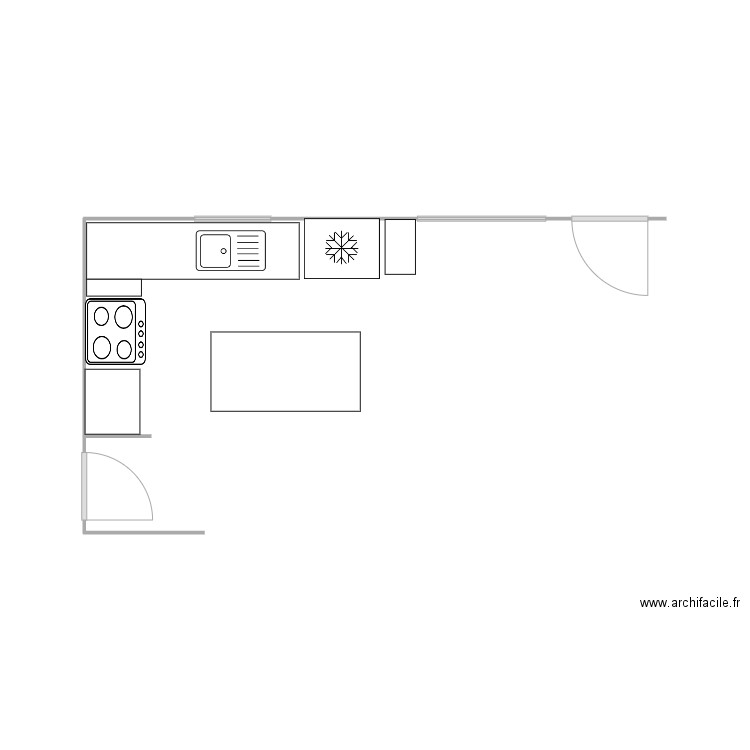 Cuisine. Plan de 0 pièce et 0 m2