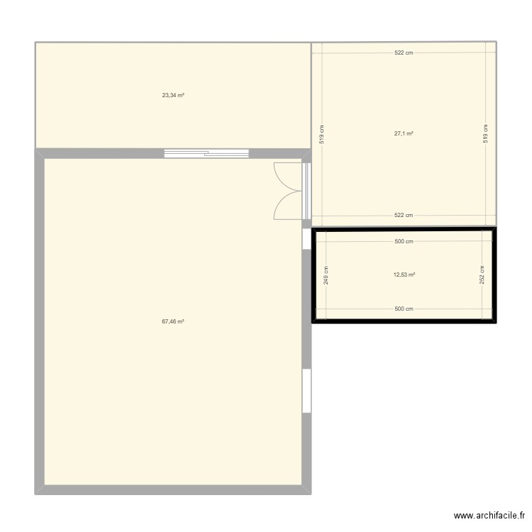 Terrasse. Plan de 4 pièces et 130 m2