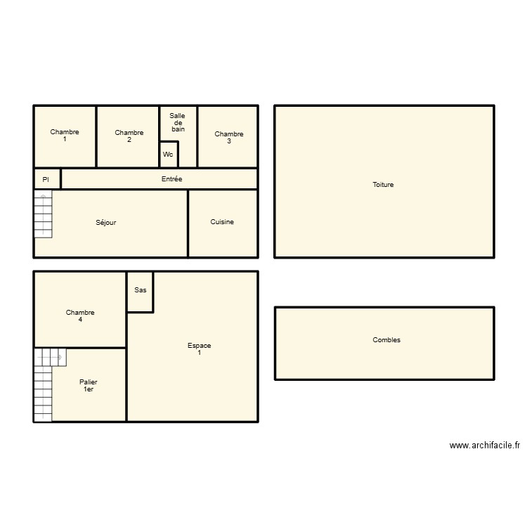 PLEUVEN GAYRIN MAISON DU FOND. Plan de 15 pièces et 103 m2