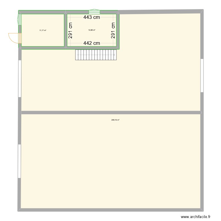 vielle maison. Plan de 3 pièces et 272 m2