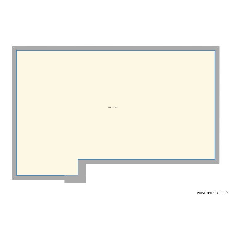 Maison murs extérieurs . Plan de 1 pièce et 115 m2