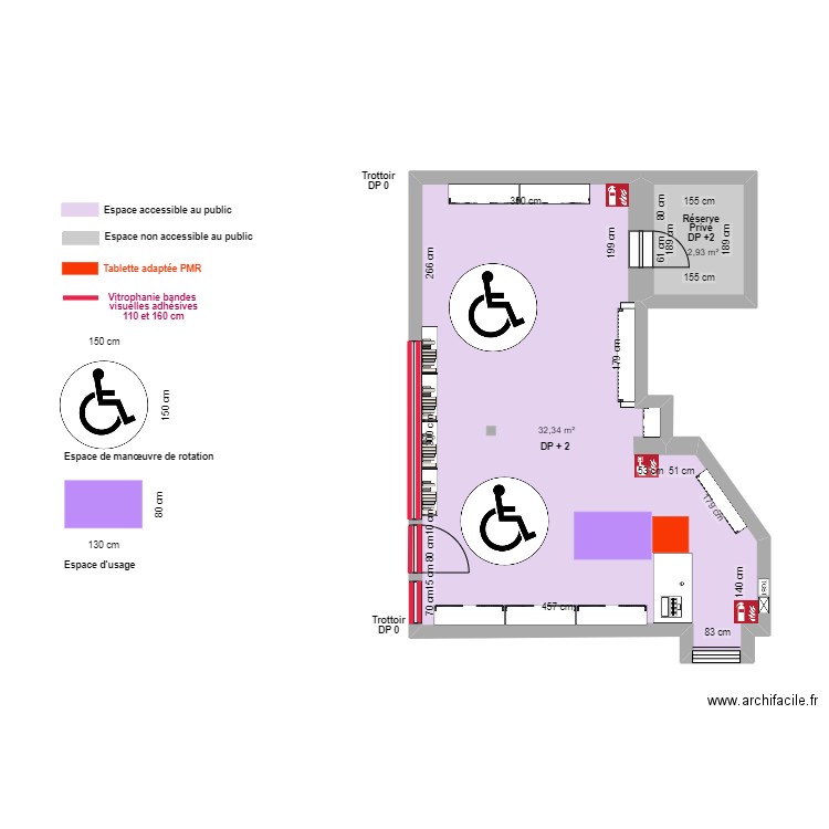 RESSEL APRES TRAVAUX ESPACE ROTATION. Plan de 2 pièces et 35 m2