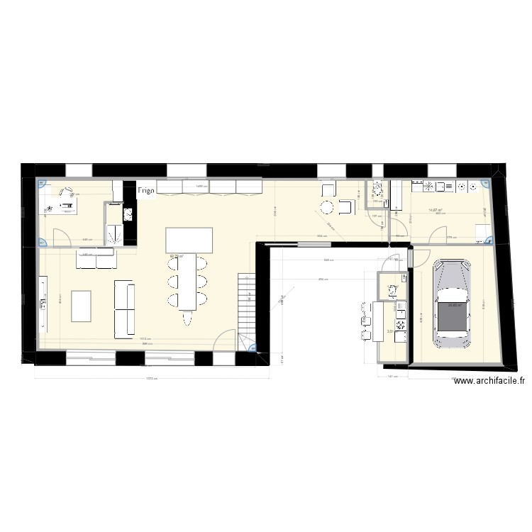 rdc1. Plan de 5 pièces et 133 m2