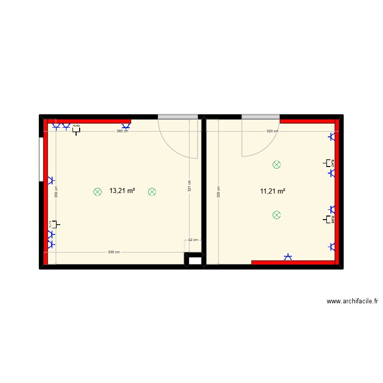 STK - Exam Office & Store (Electrical) . Plan de 3 pièces et 24 m2