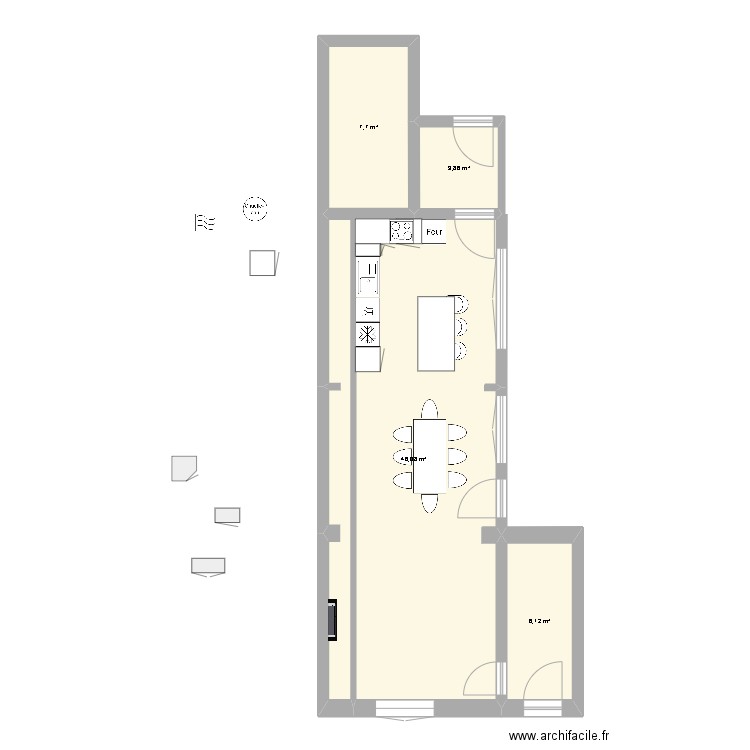 Maison amenagement. Plan de 12 pièces et 135 m2