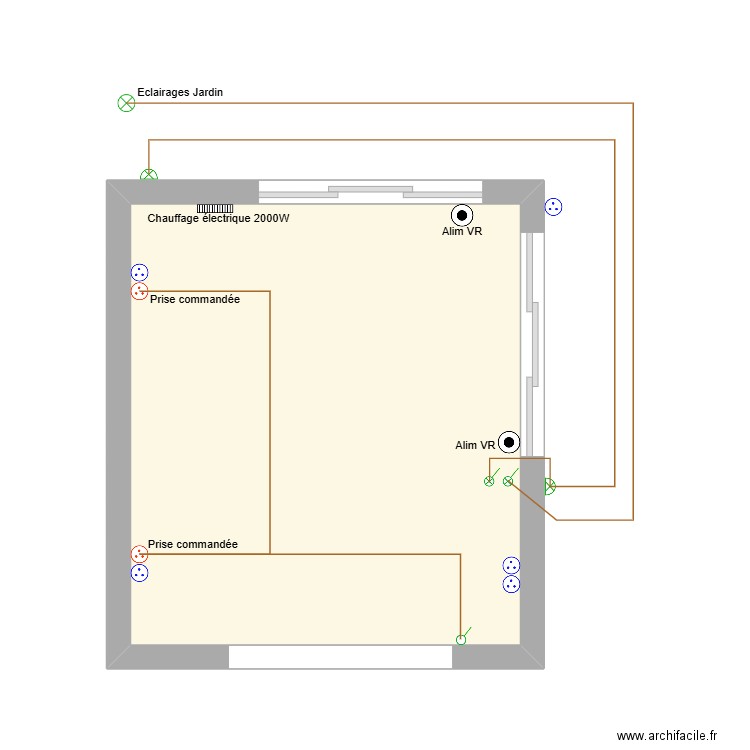 colcanap. Plan de 1 pièce et 20 m2