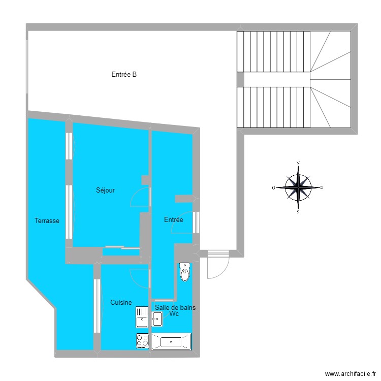 KARINA. Plan de 14 pièces et 91 m2