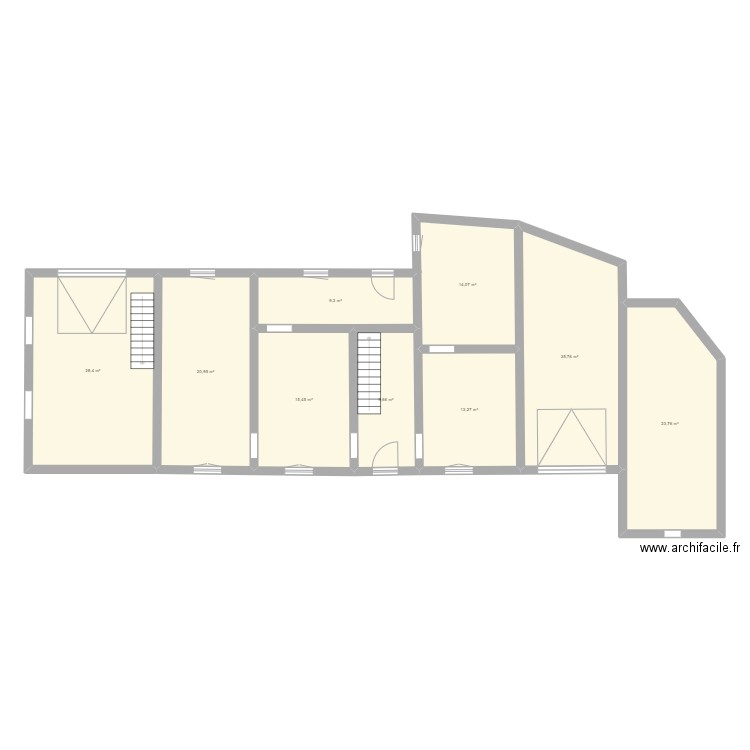 Maison Froidchapelle. Plan de 9 pièces et 161 m2