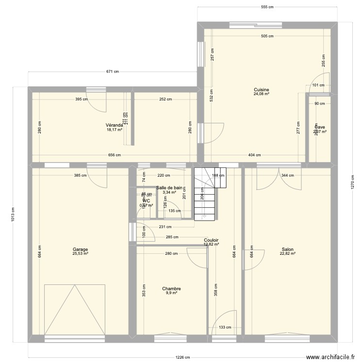 Brossolette. Plan de 9 pièces et 120 m2