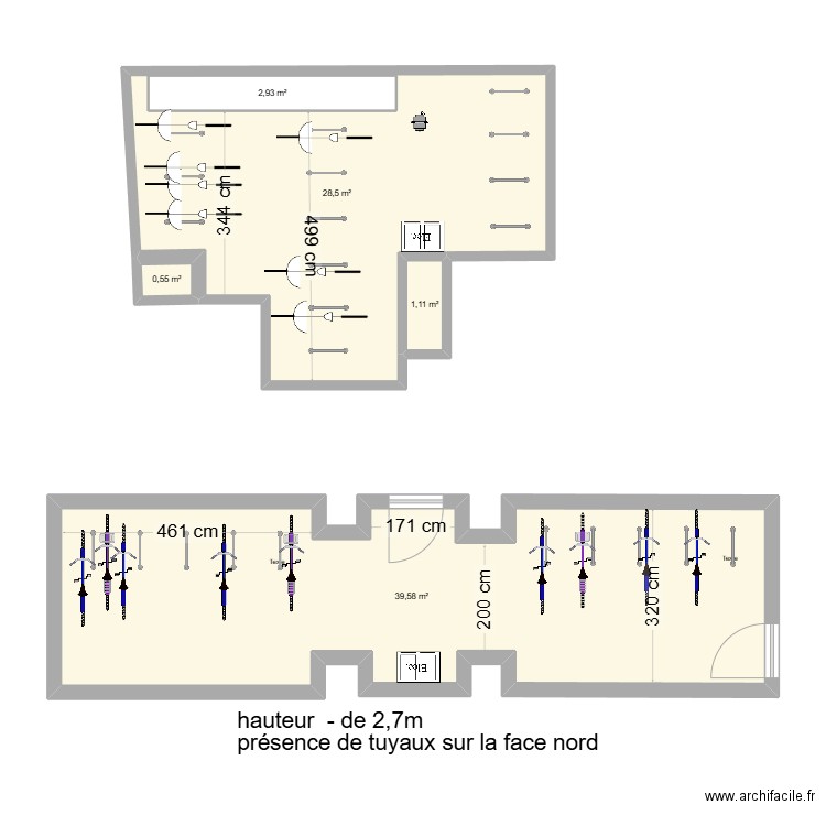 deskeo av de Clichy v2. Plan de 5 pièces et 76 m2