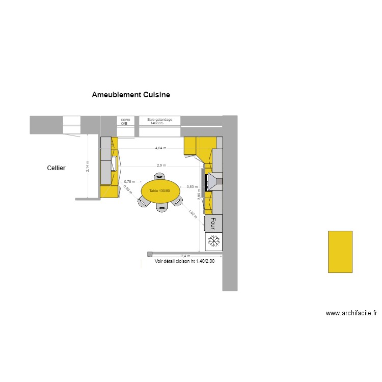 Ameublement cuisine 4. Plan de 0 pièce et 0 m2