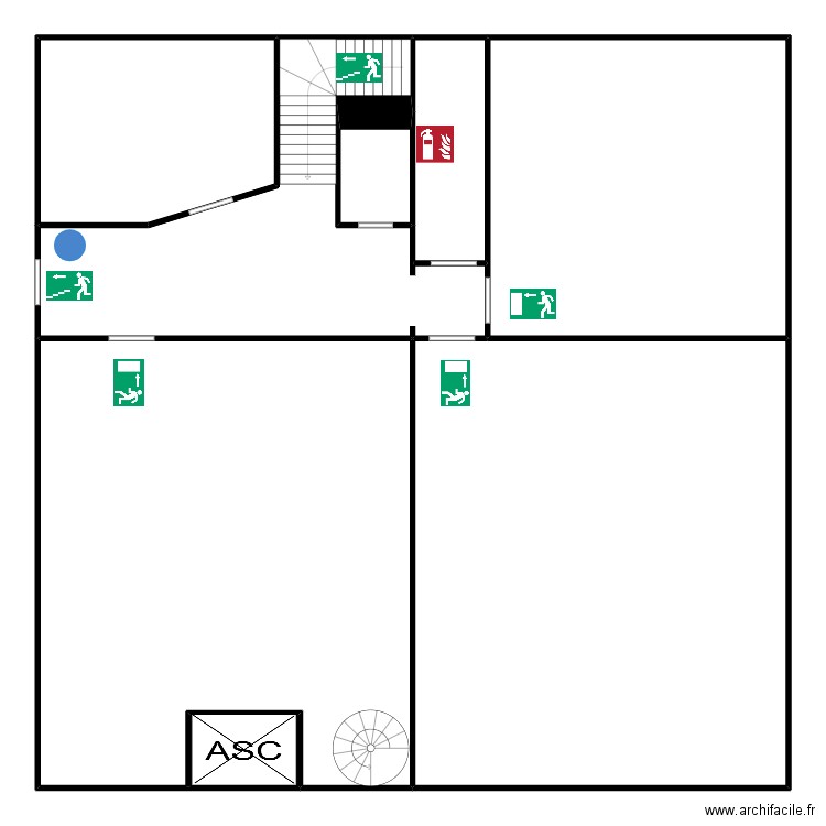 MAIRIE ETAGE. Plan de 8 pièces et 387 m2