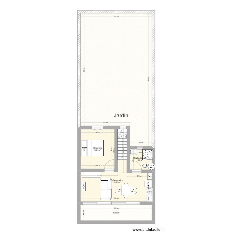 Étage dessus carmaux LINA. Plan de 5 pièces et 101 m2